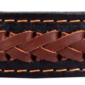 Collar Nahkapanta 25 mm, 38-50 cm ruskea tai musta Musta, ruskea nyöri
