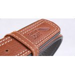 Collar Leather collar "CoLLaR SOFT"  brown top (width 35mm, length 57-71cm)