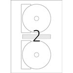 Herma CD/DVD-Tarra Herma 5115 2-osainen 116 mm 25 arkkia, 50 tarraa