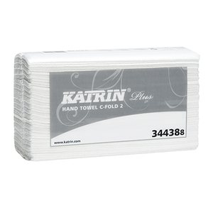 Käsipyyhe Katrin C-Fold 2 Plus valkoinen 100 ark/pkt, 24 pkt/sk