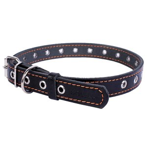 Collar Adjustable leather collar "CoLLaR" (width 20mm, length 50cm)) black