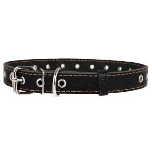 Collar Adjustable leather collar "CoLLaR" (width 25mm, length 60cm) black