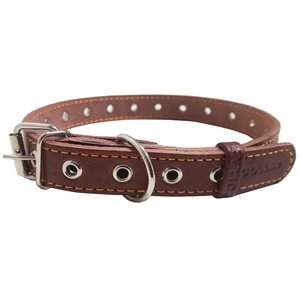 Collar Adjustable leather collar "CoLLaR" (width 20mm, length 50cm)) brown