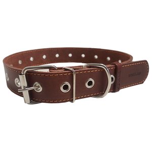 Collar Adjustable leather collar "CoLLaR" (width 35mm, length 73cm) brown