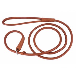 Collar Round leather lead "CoLLaR SOFT" (width 13mm, length 183cm) brown