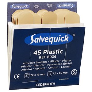 Muovilaastari Salvequick 6x45 kpl/ras