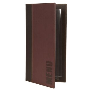 Trendikäs menukansio 34x18 cm viininpunainen