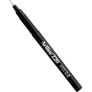 Kuitukärkikynä Artline 220 Super Fine 0,2 mm musta