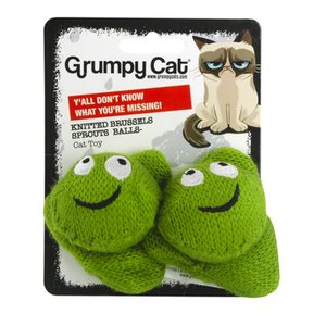 Grumpy Cat Knitted Brussels Sprouts Balls 2 kpl