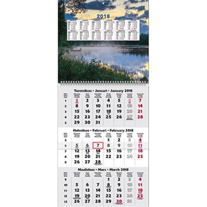 Time&System Trimemory -seinäkalenteri 2018