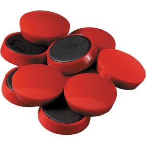 Magneetti pyöreä 30 mm punainen, 10 kpl