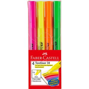 Faber-Castell korostuskynä Textliner 38, 4 kpl/pakkaus
