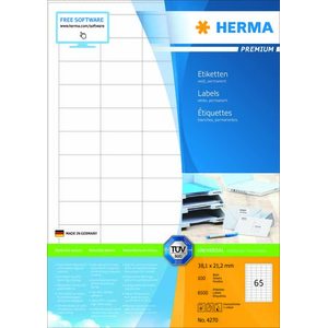 Herma Tulostustarra Premium 65-osainen 38,1x21,2 mm 100 arkkia