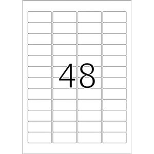 Herma 4346 Siirrettävä tarra 48-osainen 45,7x21,2 mm 25 arkkia