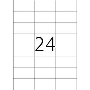 Herma 4685 läpinäkyvä tarra 24-osainen 70x37 mm matta, 25 arkkia