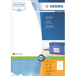 Herma 4458 Tulostustarra Premium 1-osainen 200x297 mm, 100 arkkia