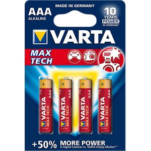 Varta Max Tech alkaliparisto AAA LR03 1,5V 4 kpl