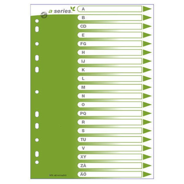 Hakemisto A4 muovi A-Ö ylilev