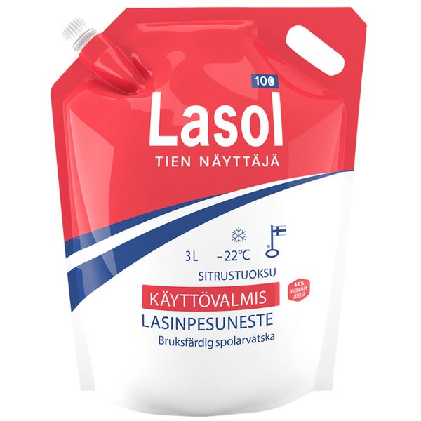 Lasinpesuneste Lasol 100 käyttövalmis 3l sitrus -22