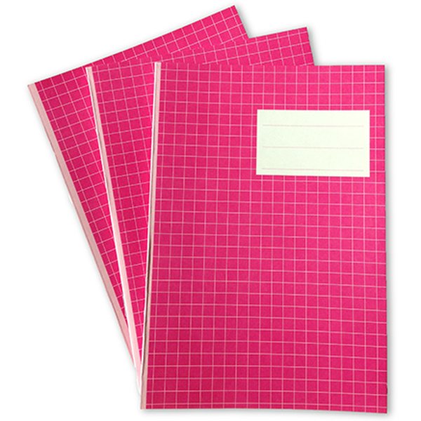 Värikäs kouluvihko A5, 20 sivua pinkki