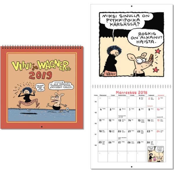 Viivi ja Wagner seinäkalenteri 2019 | Kontrix Svenska