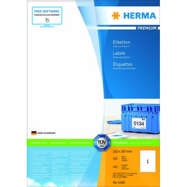 Herma 4428 Tulostustarra Premium A4 210x297 mm, 100 arkkia