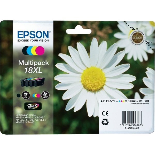 Epson Epson 18XL monipakkaus, 4 väripatruunaa